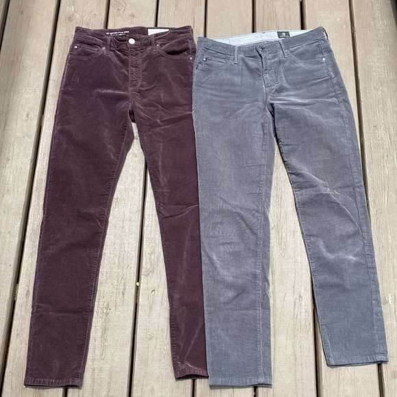 Bundle Adriano Goldschmied 2 pair of pants in size 27R 1 gray 1 brown - Picture 1 of 10
